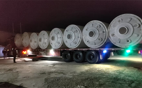 玉门锥底桶交付现场